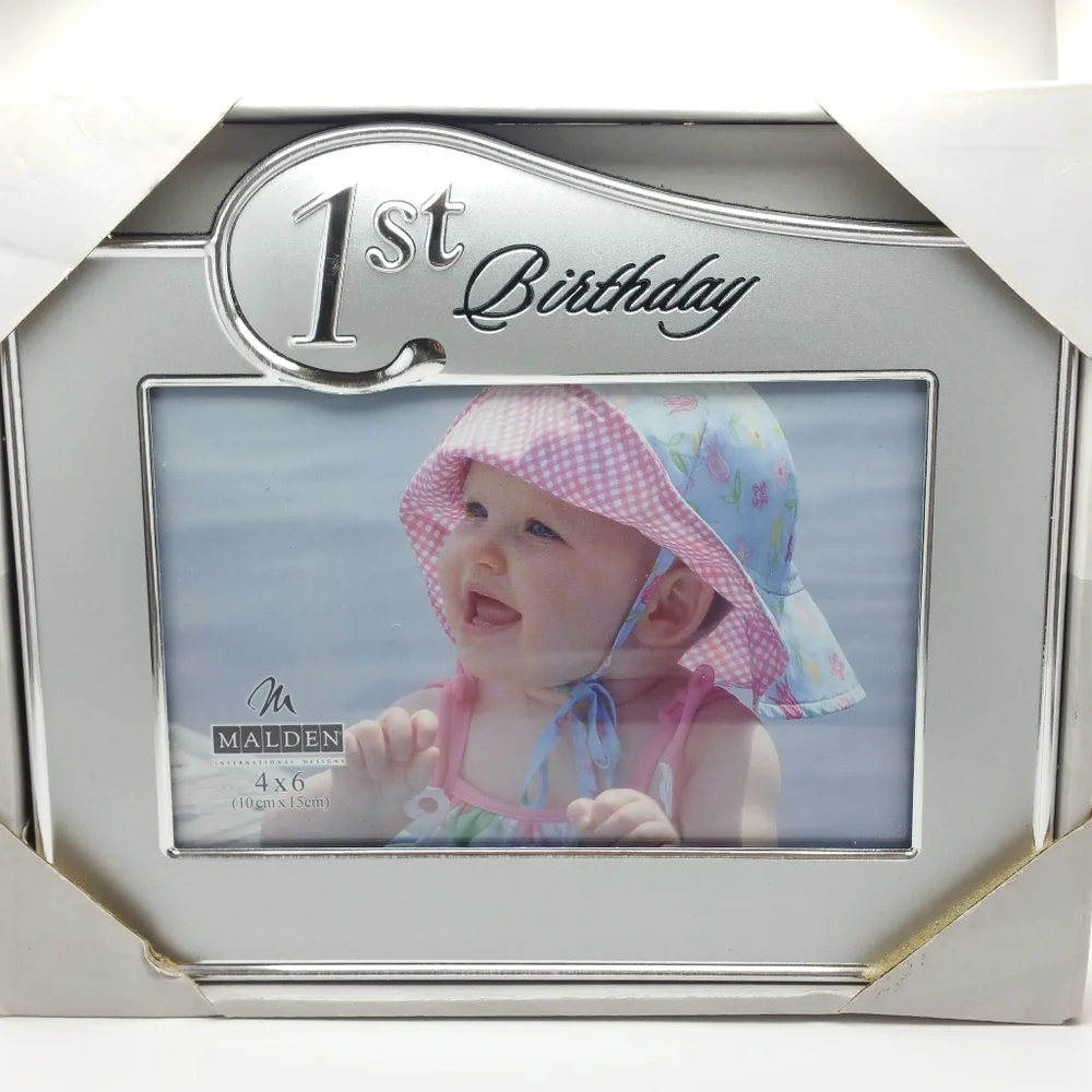Malden Baby 1st Birthday Silver Picture Frame